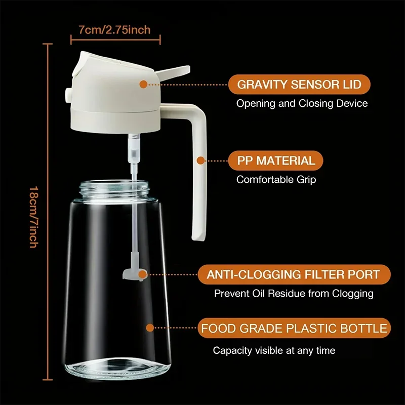 2-in-1 Kitchen Oil Spray and Pour Dispenser