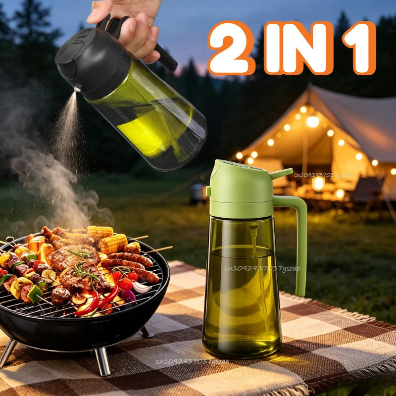 2-in-1 Oil Spray and Pour Bottle for Cooking