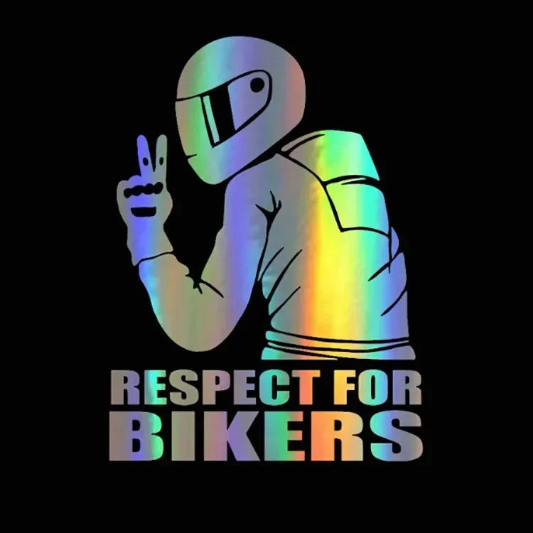 Reflective Biker Helmet Decal for Motorcycles and Cars