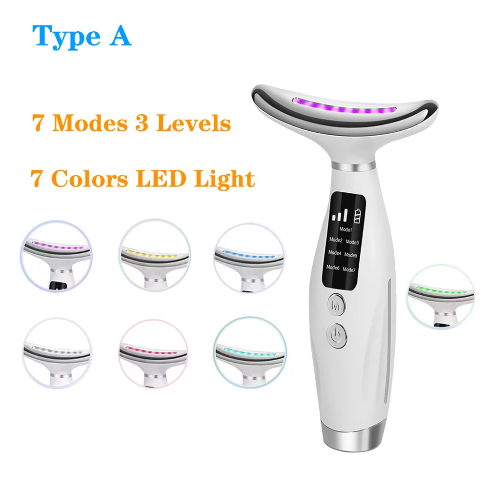 LED Facial and Neck Skin Tightening Beauty Massager