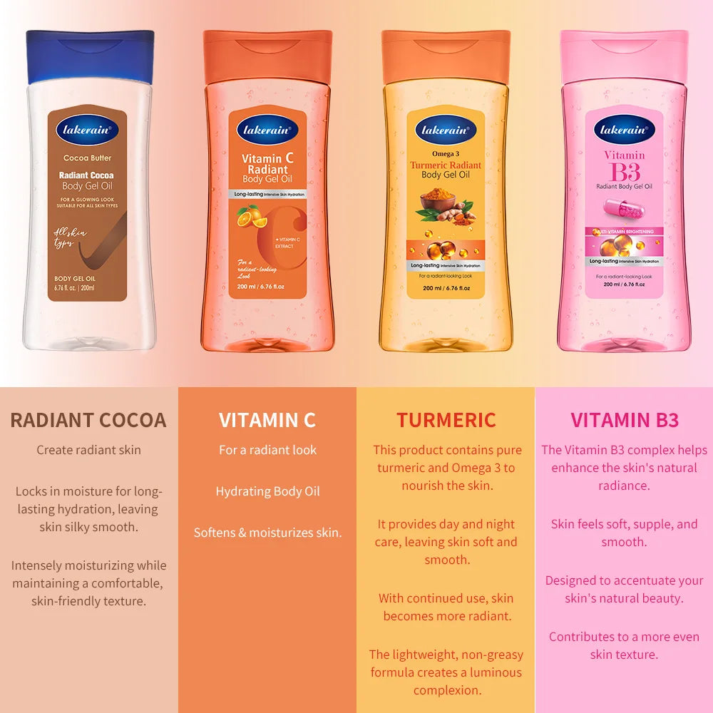 Radiant Glow Moisturizing Body Gel Oil for Dry Skin