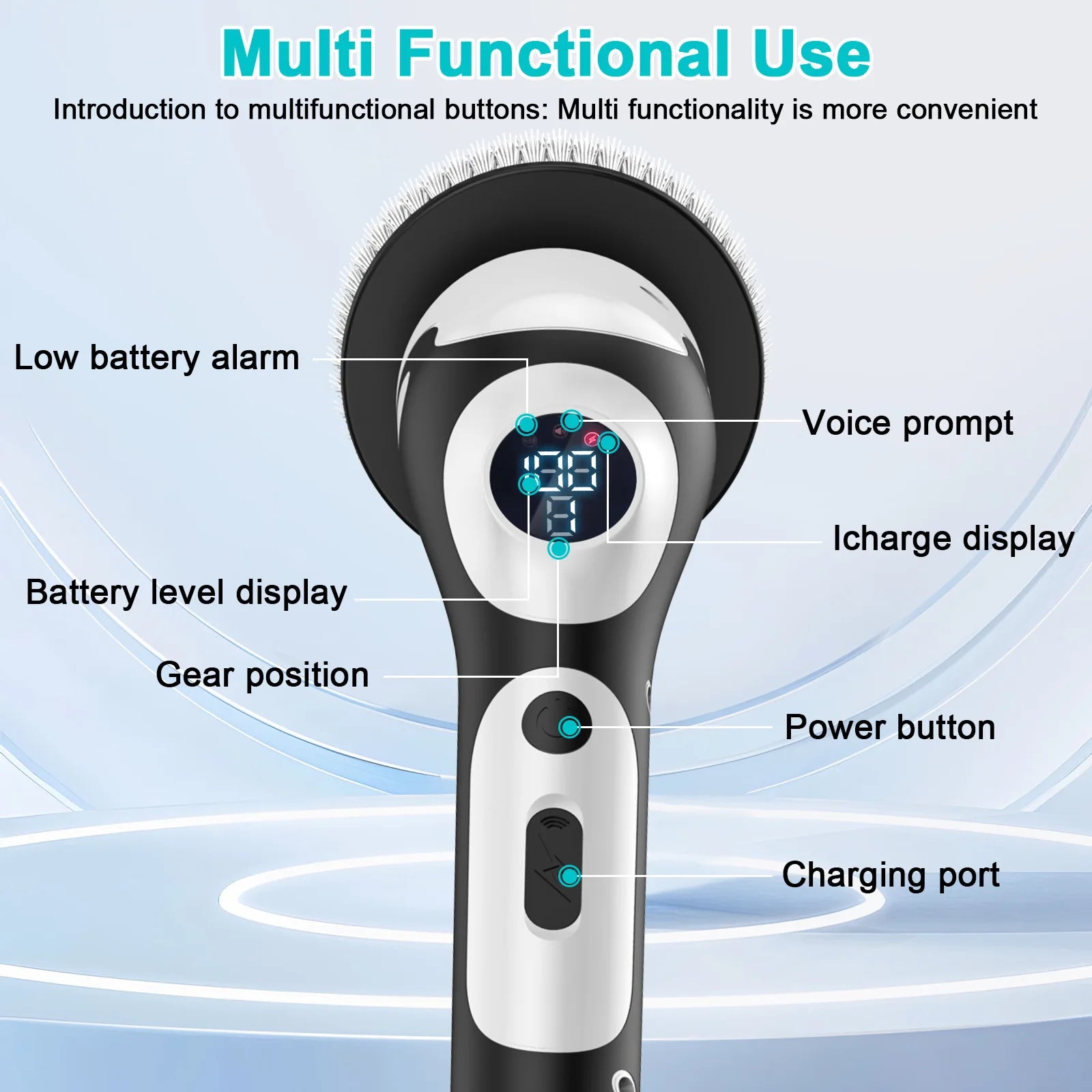 Multifunctional Electric Rotary Cleaning Brush - 2
