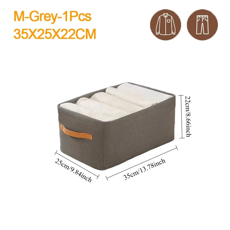 Foldable Fabric Clothing and Closet Organizer Storage Box - 21