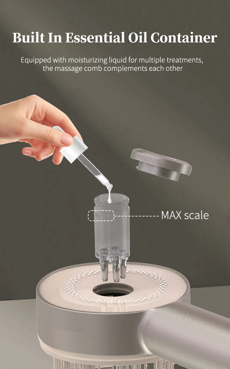 Electric Scalp Massager and Hair Serum Applicator Comb