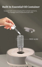 Electric Scalp Massager and Hair Serum Applicator Comb