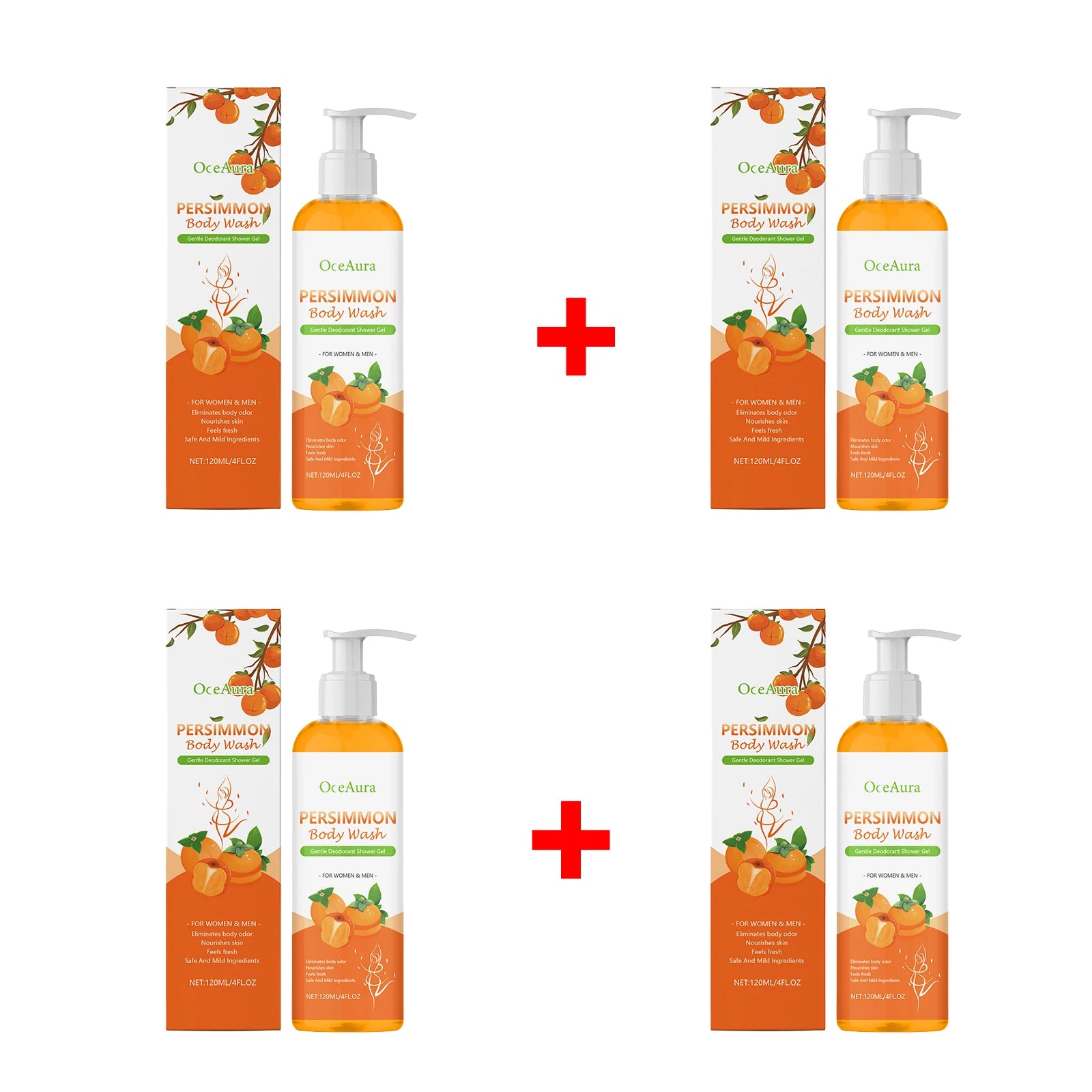 Persimmon Body Odor Eliminating and Moisturizing Shower Gel - 13