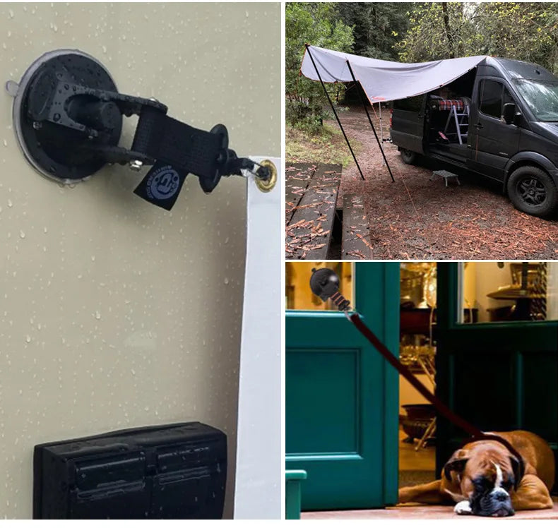 Heavy-Duty Car Suction Cup Anchors for Camping and Tents