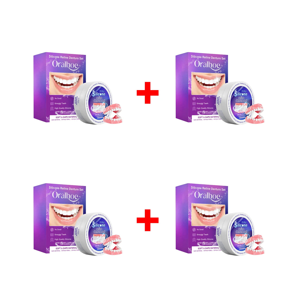 Silicone Reline Denture Set for Natural Smile and Comfortable Fit