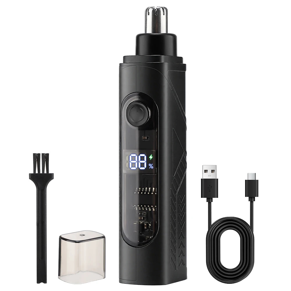 Electric USB Rechargeable Nose and Ear Hair Trimmer - 20