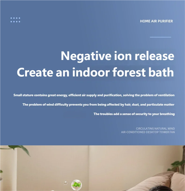 Portable Negative Ion Air Purifier for Home and Office - 14