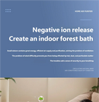 Portable Negative Ion Air Purifier for Home and Office