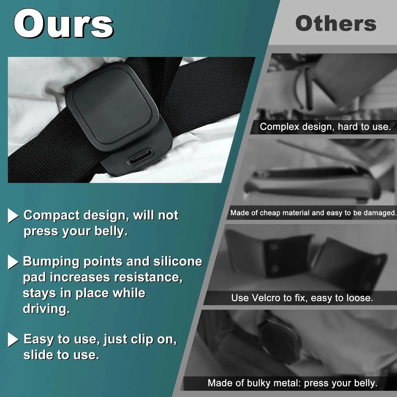 Comfortable Car Seat Belt Adjuster Clip for Driving