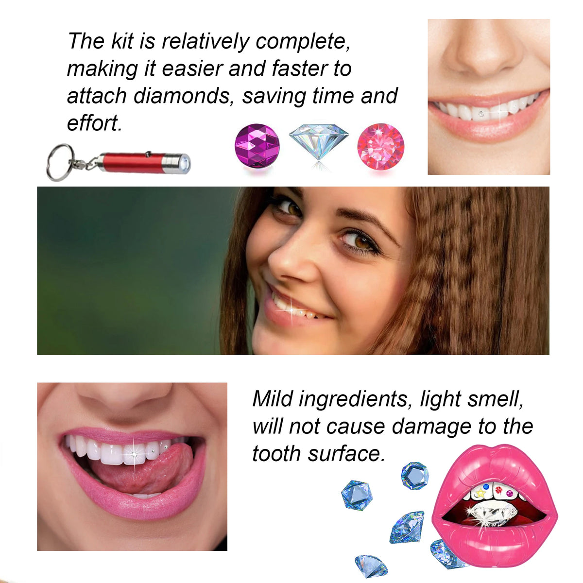 Professional DIY Tooth Gem Jewelry Decoration Kit