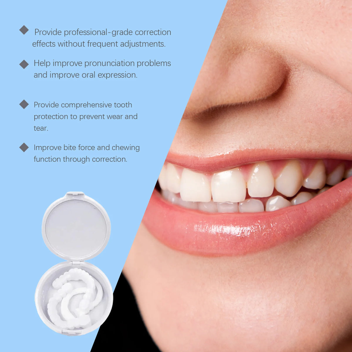 Adjustable Snap-On Dentures for Instant Smile Makeover