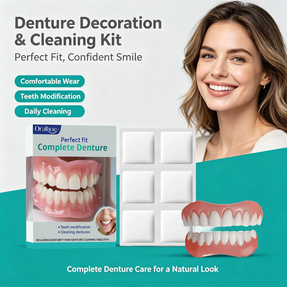 Cosmetic Denture Set for Instant Smile Restoration