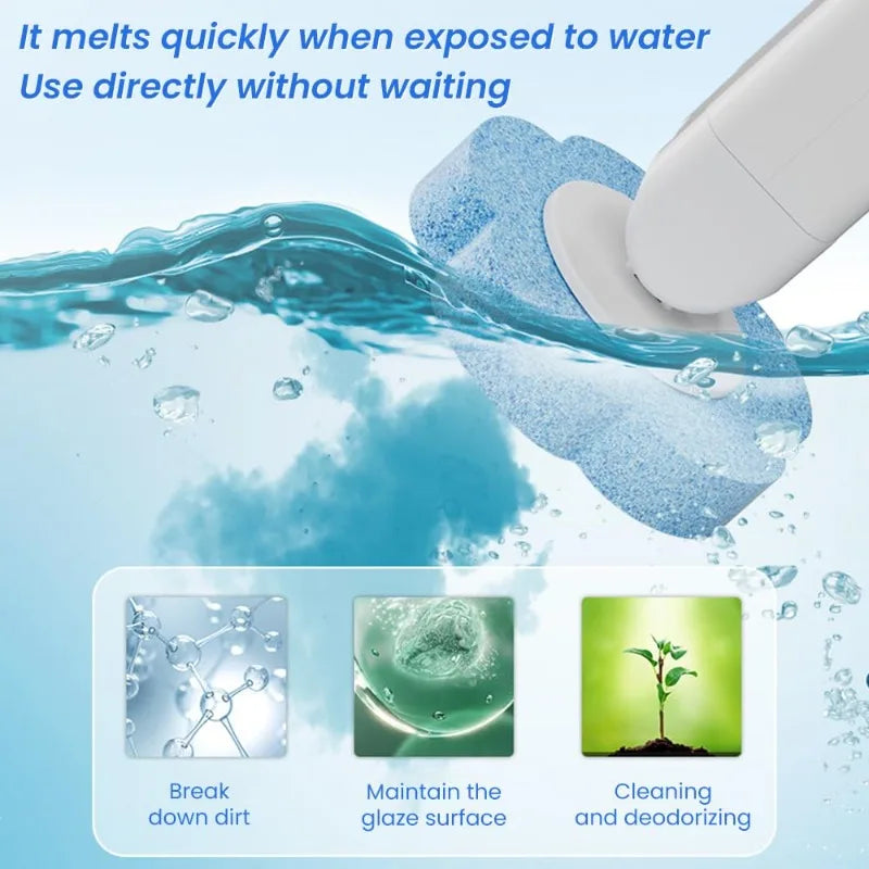 Wall-Mounted Disposable Toilet Brush with Long Handle
