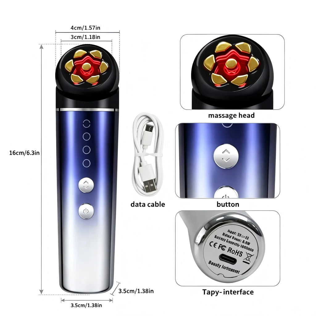 3-in-1 Facial Massager for Skin Tightening and Rejuvenation