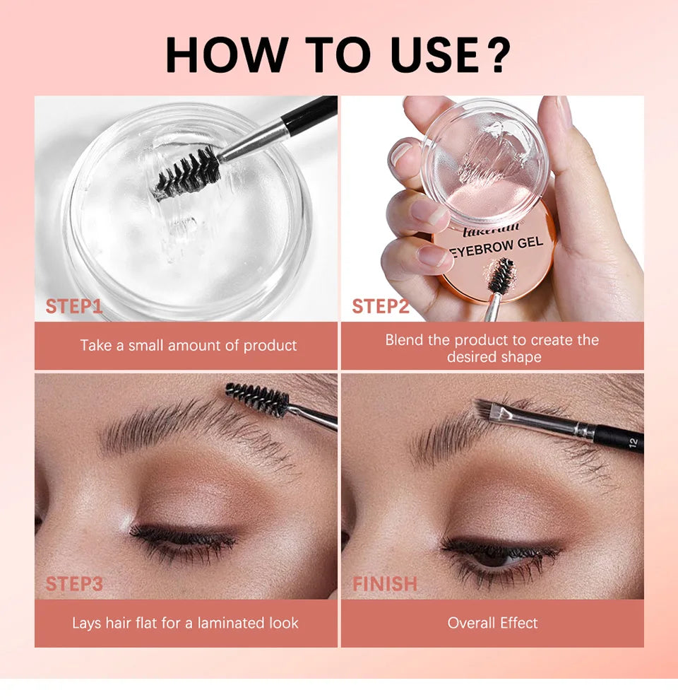 Waterproof 3D Eyebrow Styling Sculpting Gel for Natural Brows