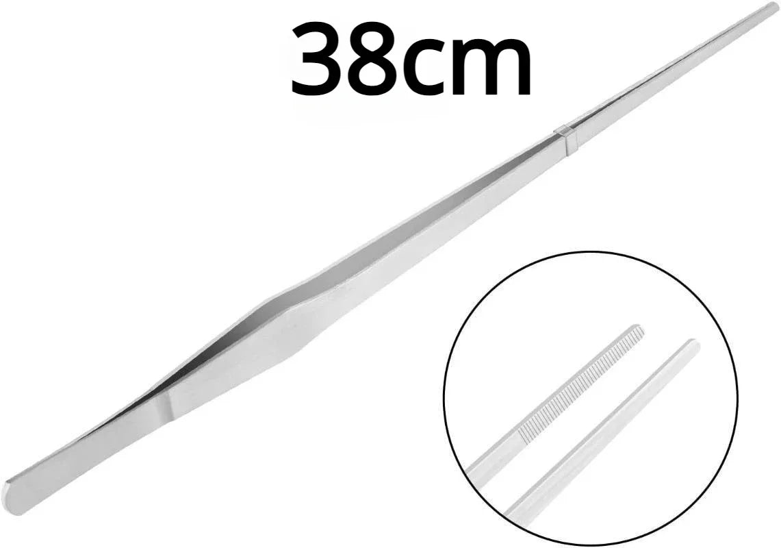 Extra Long Stainless Steel Aquarium and Terrarium Feeding Tweezers - 11