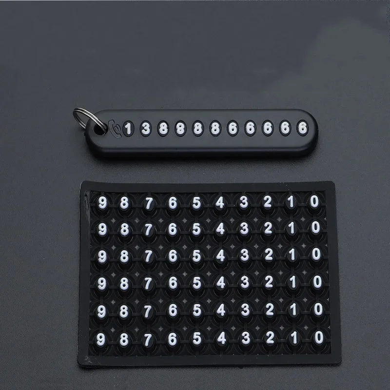 Anti-Lost Phone Number Car Keychain