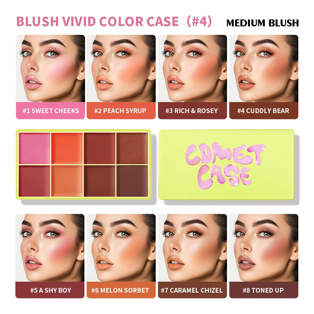 8-Color Cream Blush and Contouring Makeup Palette - 19