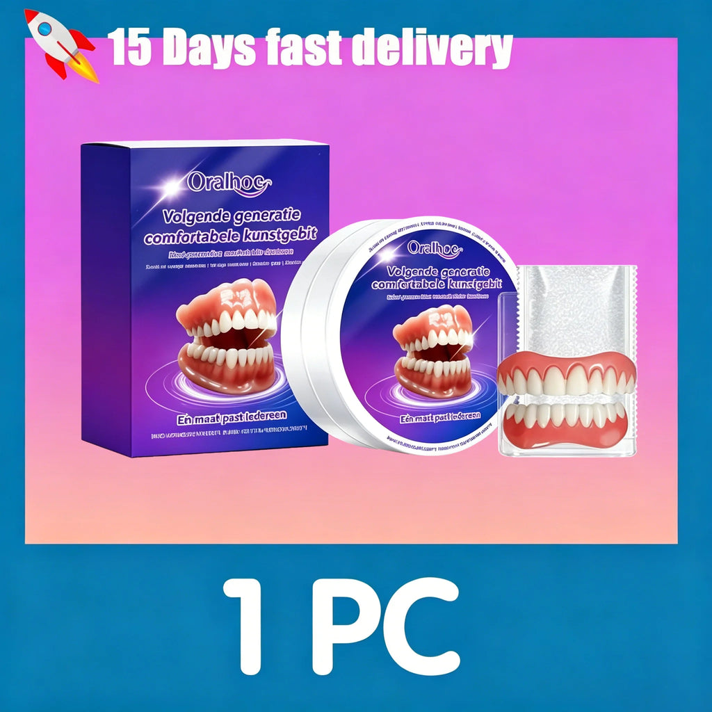 Instant Snap-On Silicone Denture Kit for Natural Smile
