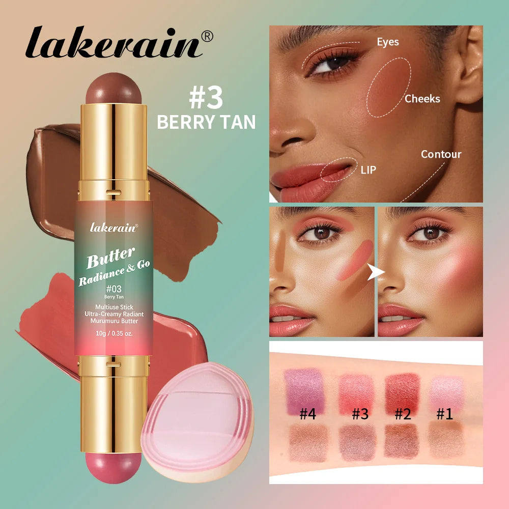 2-in-1 Double-Ended Bronzer and Blush Makeup Stick