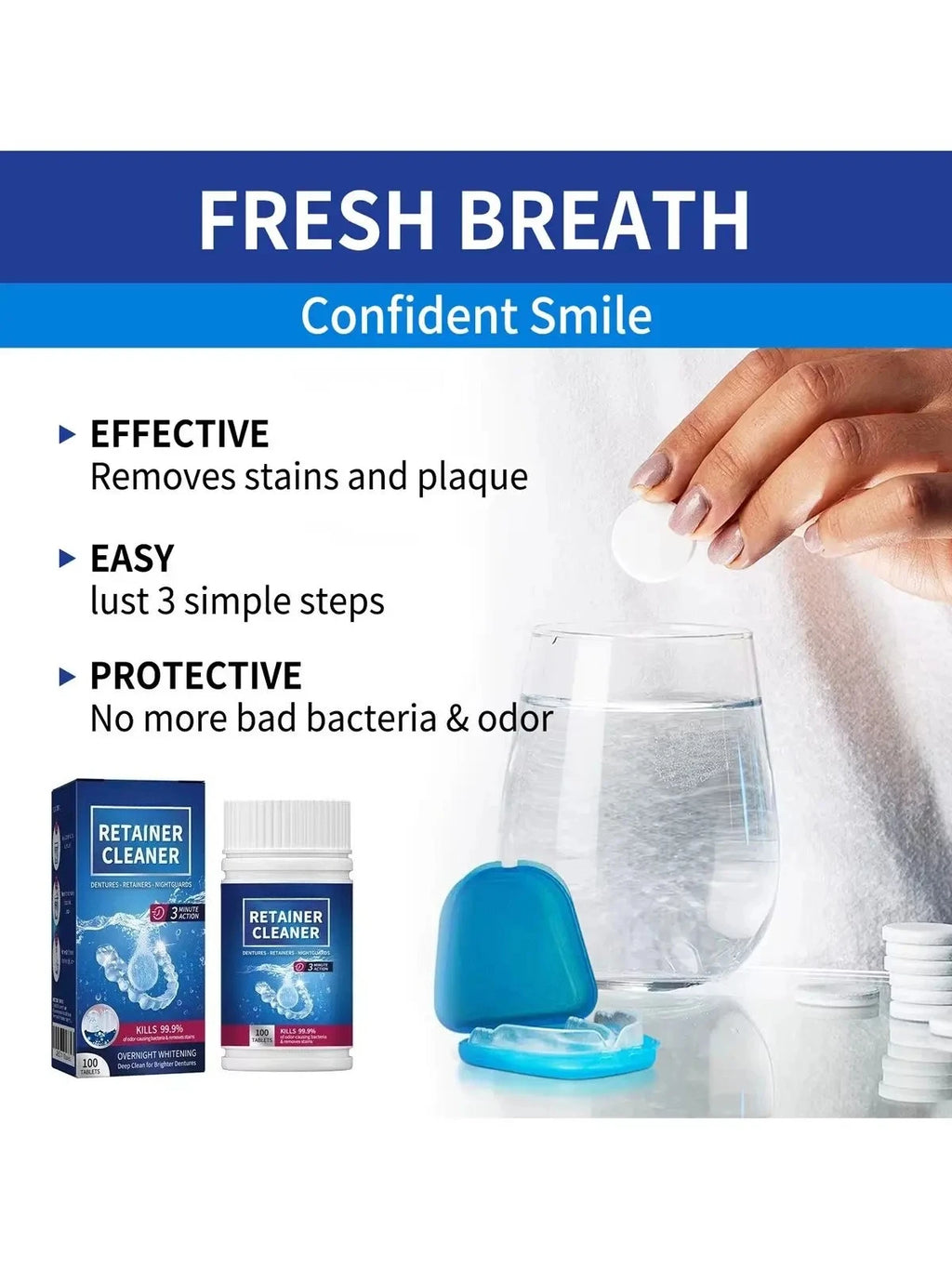 Denture and Retainer Cleaning Tablets