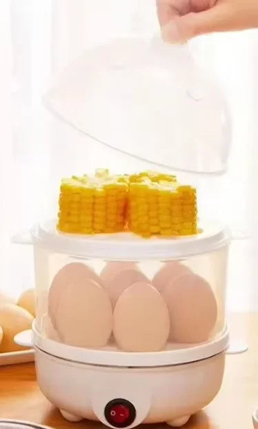 Double Layer Electric Egg Steamer and Food Cooker