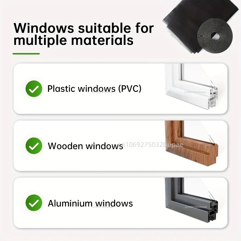 DIY Adhesive Window Mosquito Screen Mesh