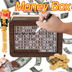Wooden Money Saving Box with Goal Tracker