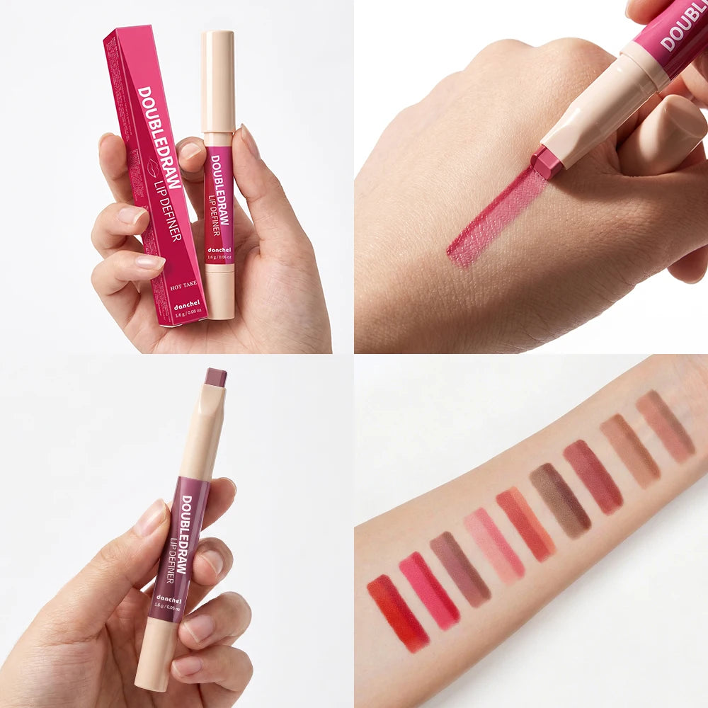 2-in-1 Dual-Ended Lip Liner and Matte Lipstick Pencil
