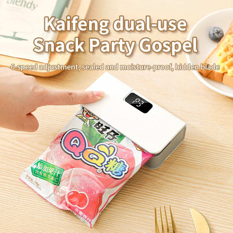 Rechargeable Mini Bag Sealer with Cutter