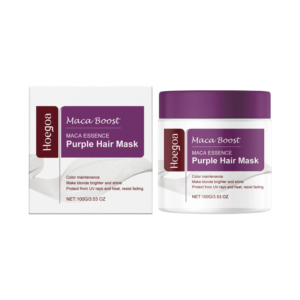 Purple Hair Mask and Shampoo Set for Color Protection