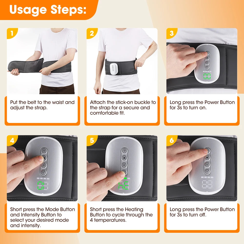 Heated Air Compression Back Massager Belt - 15