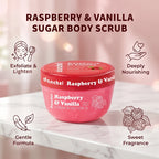 Raspberry Vanilla Sugar Body Scrub for Smooth Glowing Skin