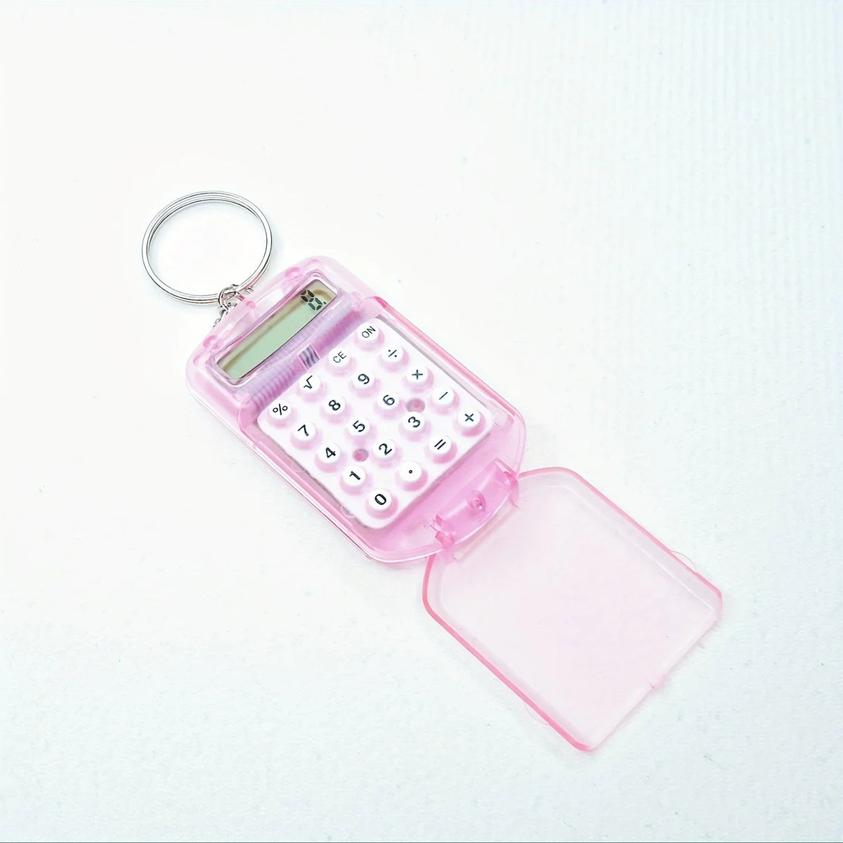 Portable Mini Transparent Flip Calculator with Keychain