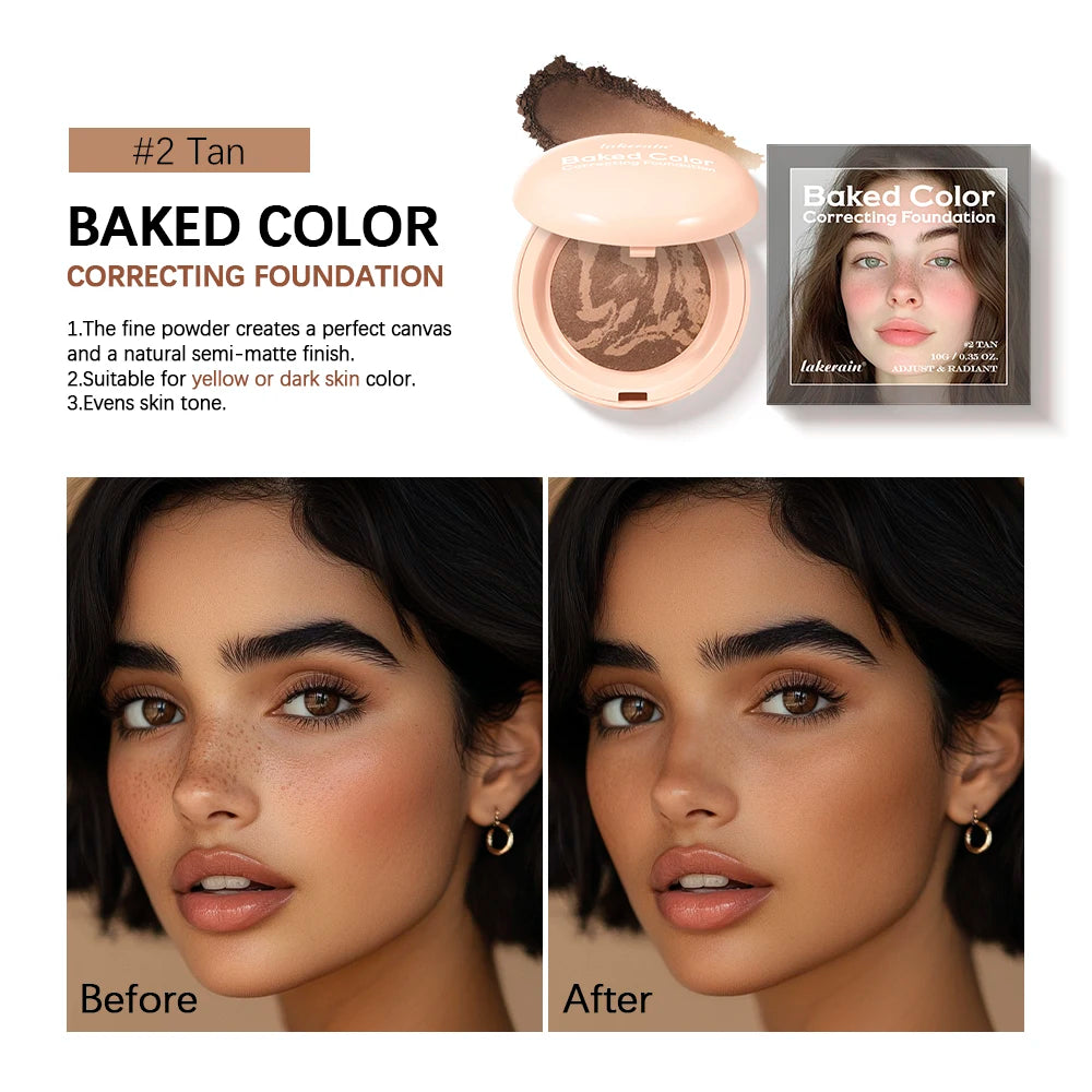 Baked Color Correcting Pressed Powder Foundation - 5