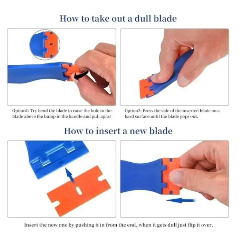 Plastic Razor Scraper Set for Stickers and Decal Removal