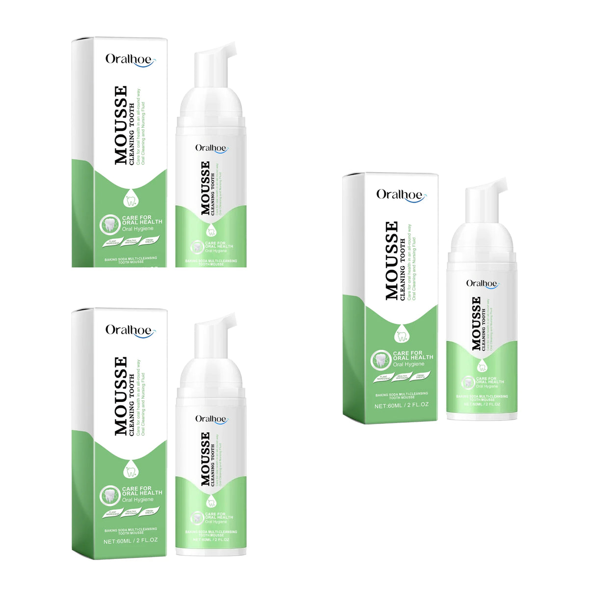 Whitening Foaming Toothpaste for Stain Removal