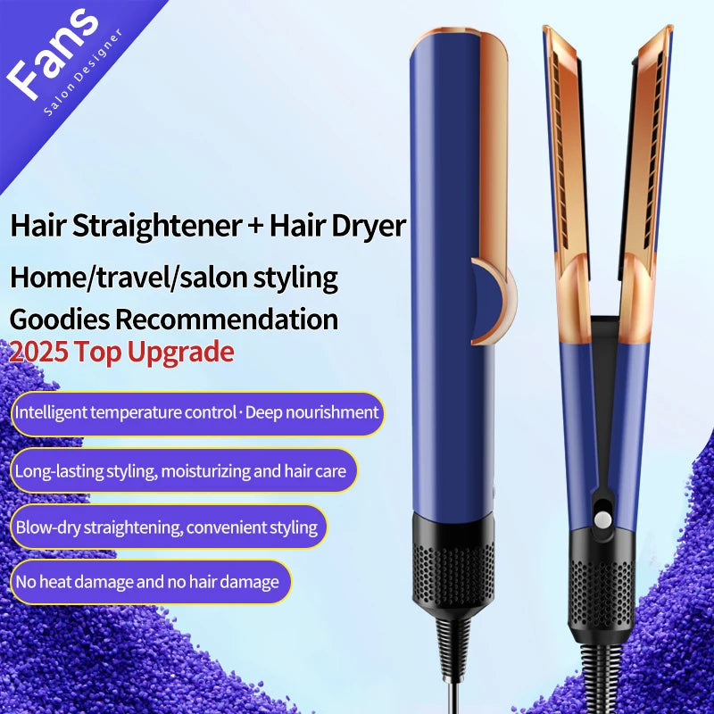 2-in-1 Professional Hair Dryer and Straightening Iron - 1