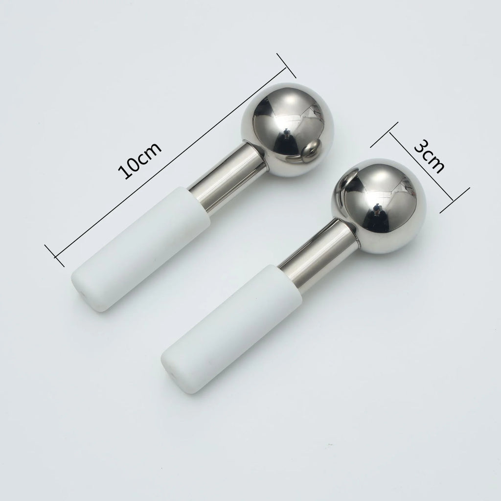Stainless Steel Cooling Ice Globes for Facial Puffiness and Skincare
