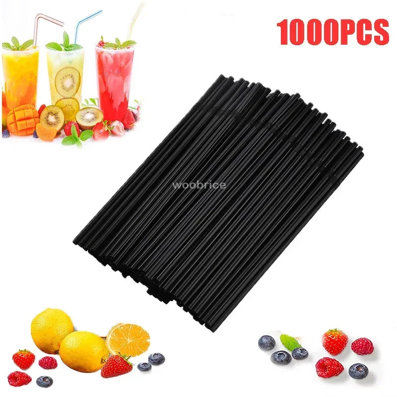 Flexible Multicolor Striped Drinking Straws for Parties and Events - 22