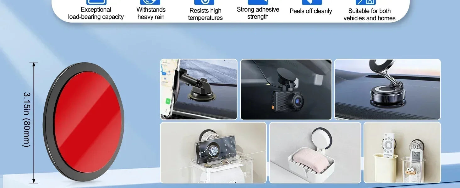 Adhesive Dashboard Mounting Disks for Car Suction Cup Holders