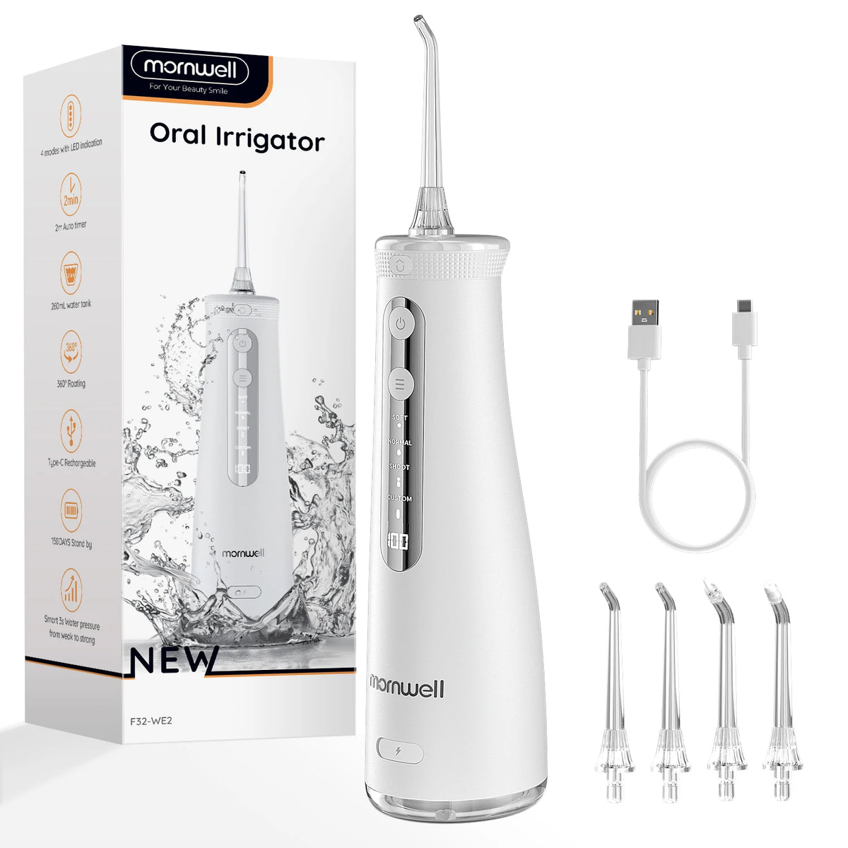 Portable Cordless Water Flosser for Teeth Cleaning