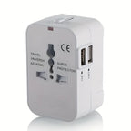 Universal Worldwide Travel Adapter with Dual USB Ports