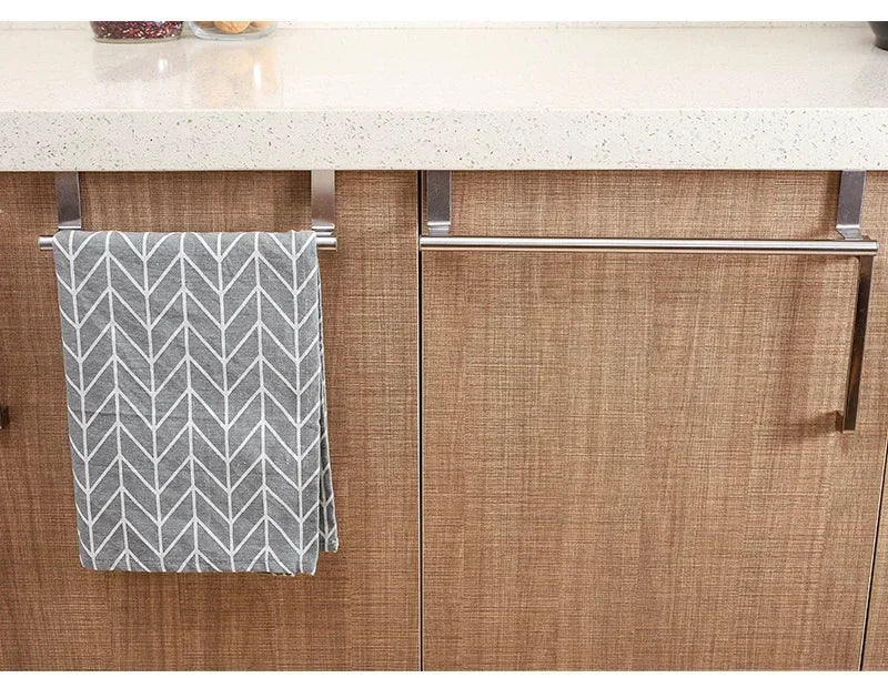 Stainless Steel Over-Cabinet Door Towel Rack - 12