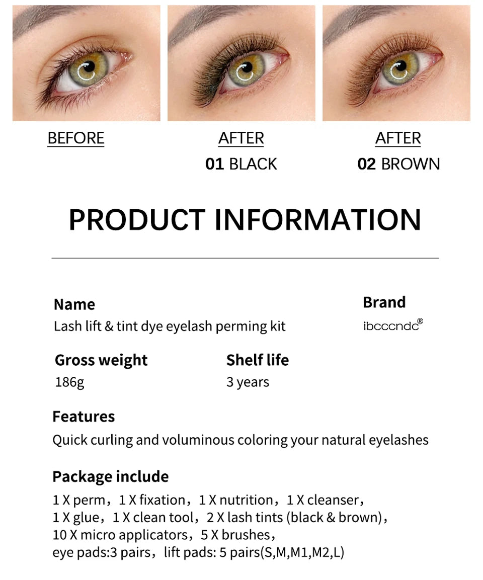 Professional Brow Lamination and Tinting Kit