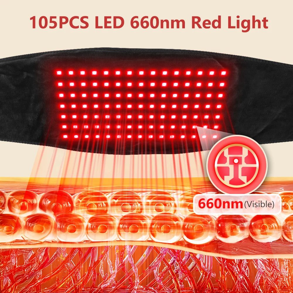 Red Light Therapy Heating Belt for Pain Relief - 2