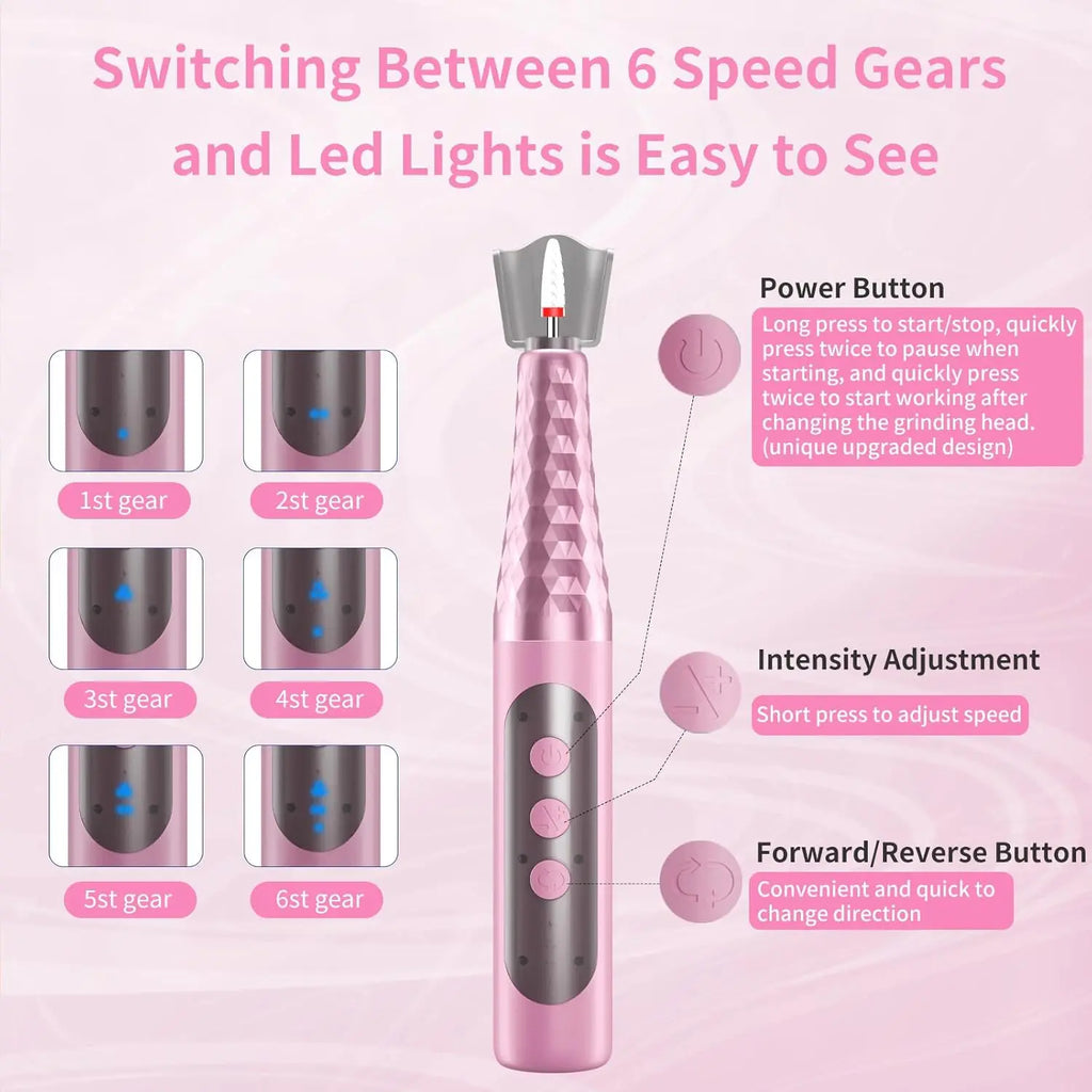 Cordless Electric Nail File and Manicure Drill Kit